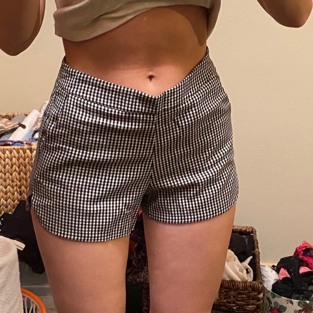 French Style Checkerboard Shorts Brandy Melville